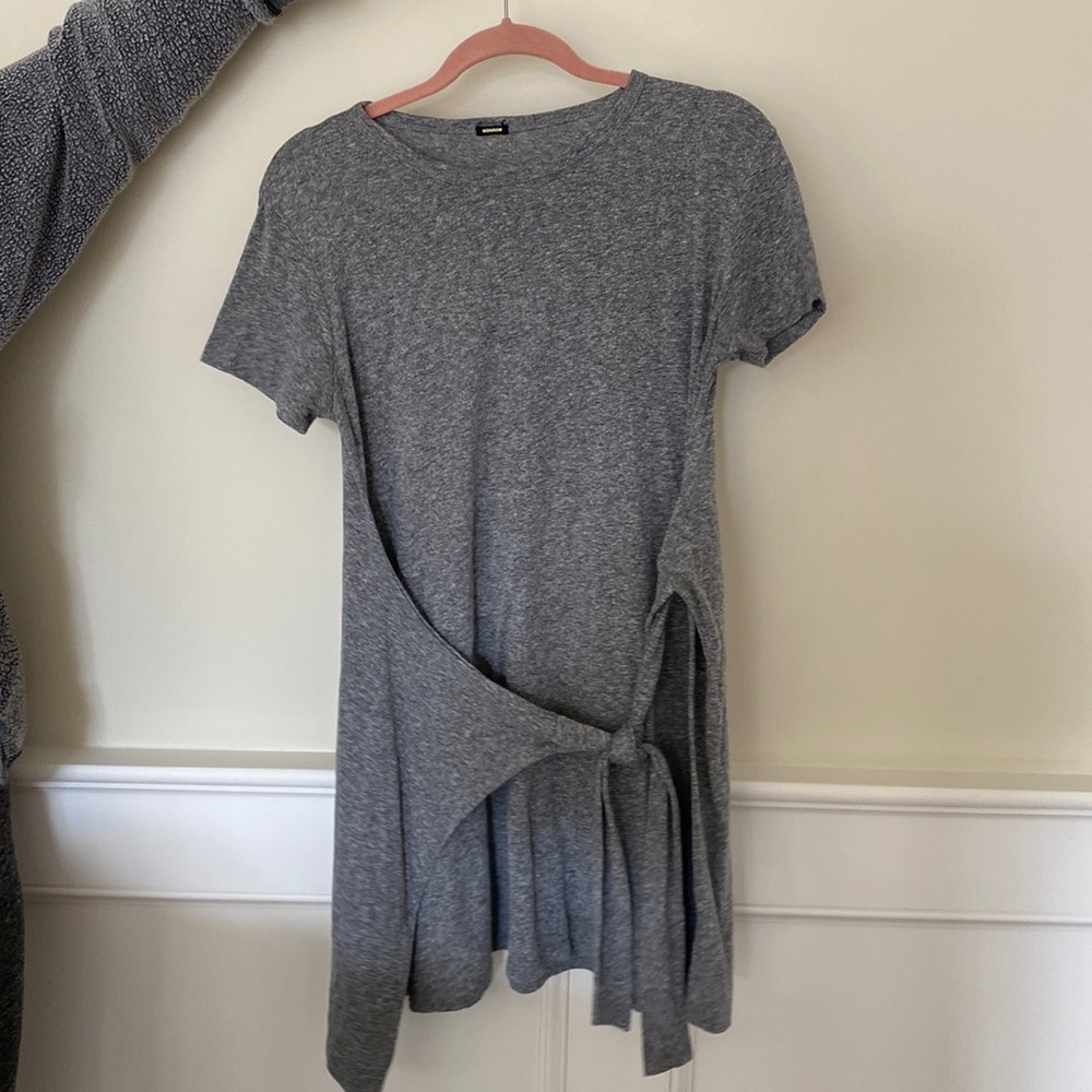 Monrow grey tee shirt dress